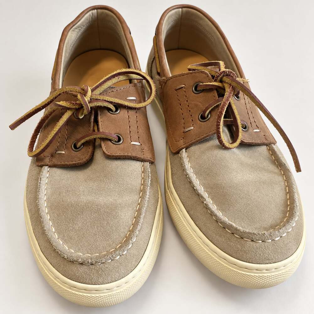 Velasca Marno Boat Shoes leather Beige Suede Sneaker Sole